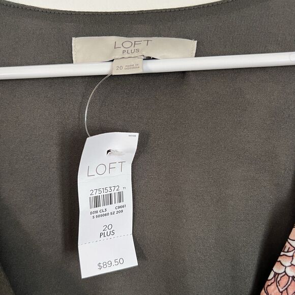 LOFT Plus Size 20 Floral Wrap Maxi Dress Sleeveless V-Neck Tie Waist NWT - Picture 2 of 12